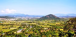 View from above of the Hàm Thuận Nam landscape