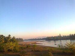 Nagavali River at Chinna Rajulagumada village of Vangara mandal