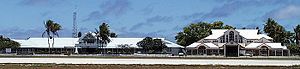 Nauru government (left) and parliament (right) buildings