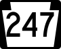 Pennsylvania Route 247 marker