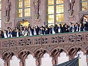 German women's national football team in Frankfurt, after winning the 2007 World Cup