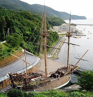 Replica of the Japanese-built 1613 galleon San Juan Bautista, in Ishinomaki, Japan