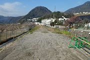 Abandoned line leading to Sandankyō Station（March 2017）