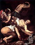 Caravaggio, Crucifixion of Peter. c. 1600.