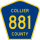 County Road 881 marker