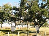 Historical markers at Anahuac, Texas