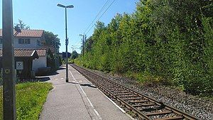 Side platform and track