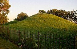 Two of the prehistoric mounds in Indian Mounds Park