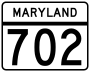 Maryland Route 702 marker