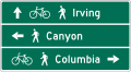 D11-10c Shared-use path destination (3-lines)