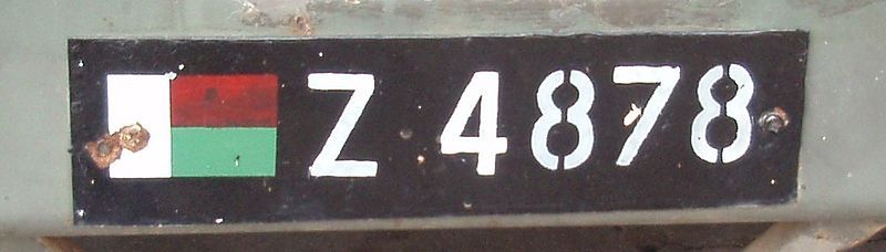 File:Madagascar Gendarmerie Licenseplate.JPG