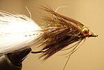 #4 Olive and White Dumbbell Eyed Woolly Bugger