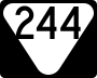 State Route 244 marker