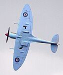 A Spitfire's underside 'azure' paint scheme, meant to hide it against the sky