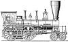 Diagram of a 4-4-0 locomotive built by Taunton in 1850