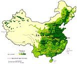 A rough map of agricultural regions in China