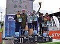 European Rogaining Championships 2021 Women's Open winners. From left: Maris Terno, Mariann Sulg – silver (Estonia), Hannula-Katrin Pandis, Piibe Tammemäe – gold (Estonia), Olha Cheberakha, Olena Dotsenko – bronze (Ukraine)