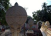 Temple yard with monolithic sculptures