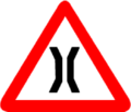 Narrow bridge sign  New version File:Narrow bridge sign (India).svg