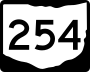 State Route 254 marker