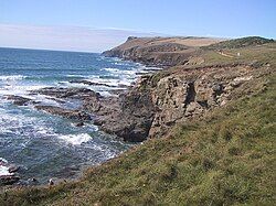 View of Pentire Point taken from Polzeath