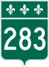 Route 283 marker