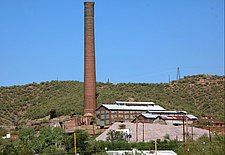 Smelter Stack of the old Magma Smelter Complex