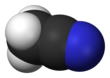 Spacefill model of acetonitrile