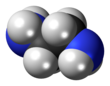 Space-filling model of ethylenediamine