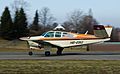 Beechcraft BE35 Taking Off in Ecuvillens LSGE Switzerland