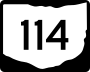 State Route 114 marker