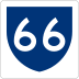 Highway 66 marker