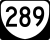 State Route 289 marker