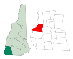 Location in Cheshire County, New Hampshire