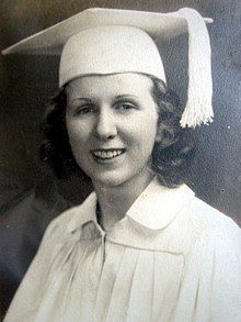 Kay McNulty in her high school graduation portrait, 1938