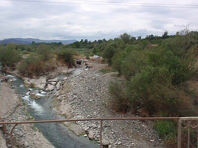 The Khachenaget river which demarcates the boundary between the provinces of Askeran and Martakert