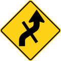 W1-10eR Reverse curve with crossroad (right)