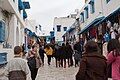 People and tourists in Sidi Bou Said