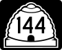 State Route 144 marker