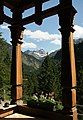 The veranda of Villa Maund with the Mohnenfluh seen in the distance (2009)