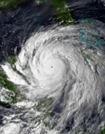 Hurricane Gilbert near peak intensity