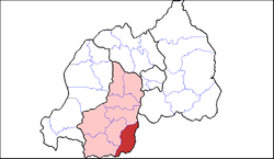 Shown within Southern Province and Rwanda