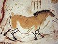 Image of a horse coloured with yellow ochre (17,300 BC) from Lascaux cave, France.