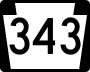 Pennsylvania Route 343 marker