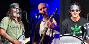 The Stöner lineup, from left to right: Brant Bjork, Nick Oliveri and Ryan Güt.