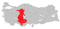 Location of West Anatolia Region