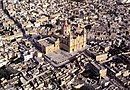 An aerial view of the Żejtun city centre.