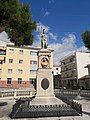 The 1884 statue of Athena at the station by G. Previsan, September 2018