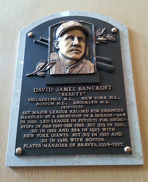 File:Dave Bancroft plaque.jpg