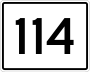 State Route 114 marker